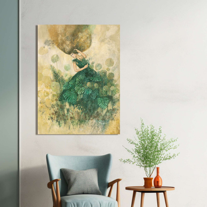 Figurative And Modern Painting: Elemental by Erica Pagnoni - Wrapped Canvas Print, 80cm H x 60cm W