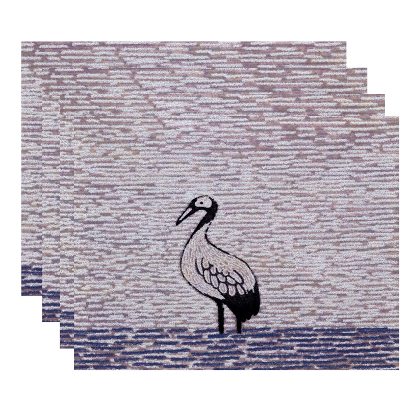 Oakley Polyester Animals/Nature Rectangle Placemat, Purple