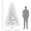 Arbre de Noël artificiel de 9 pi de hauteur, arbre de Noël non éclairé avec 2132 branches, ouverture automatique, base en acier, décoration des Fêtes pour bureau personnel, blanc-107091620