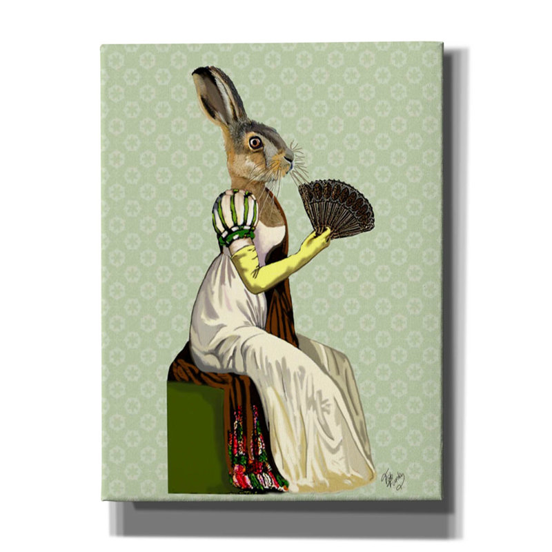«Miss Hare» par Fab Funky, impression sur toile tendue, H 16 po x l 12 po x P 0,75 po