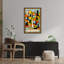 Impression d'art abstrait géométrique coloré-129965182