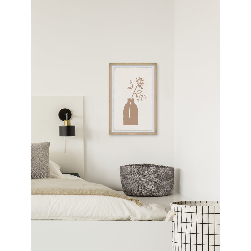 Single Stem Rose by Marmont Hill - Single Picture Frame Painting, 30cm H x 20cm W