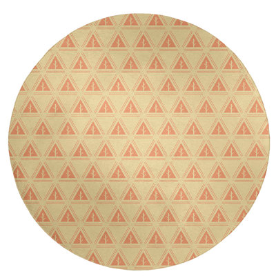 Tapis de zone jaune/orange minimaliste tree