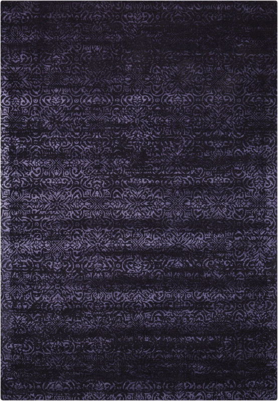 Tapis abstrait mauve foncé Maya, Rectangle 9 pi 3 po x 12 pi 9 po