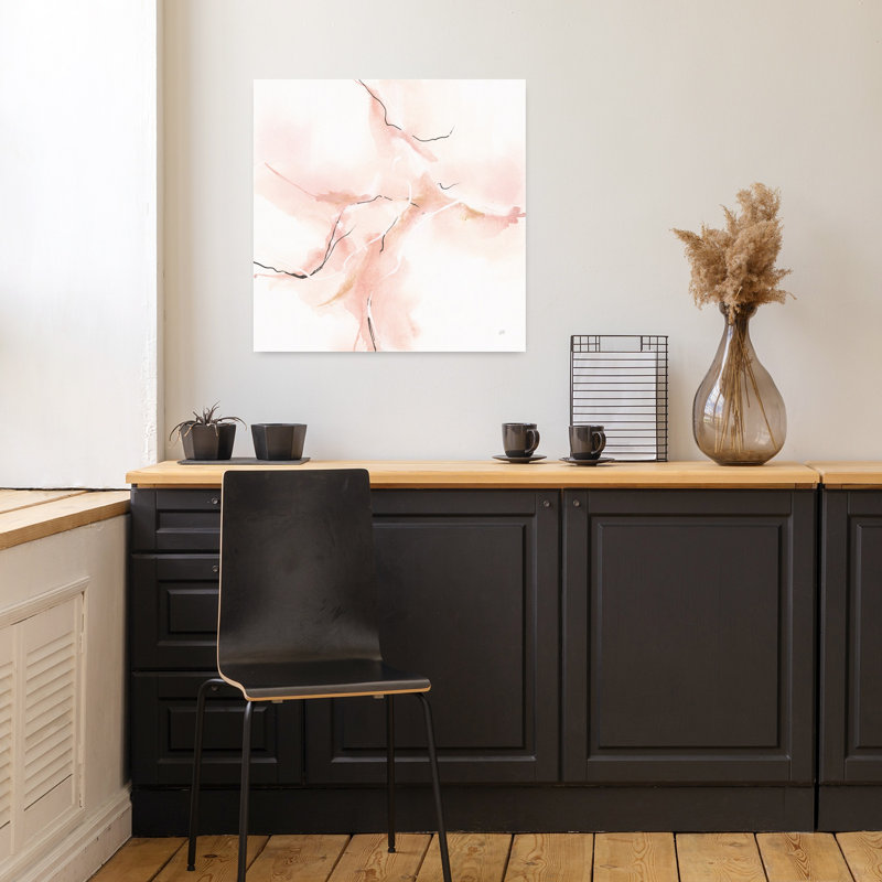 Marbre rose IV, art contemporain abstrait, H 18 po x l 18 po