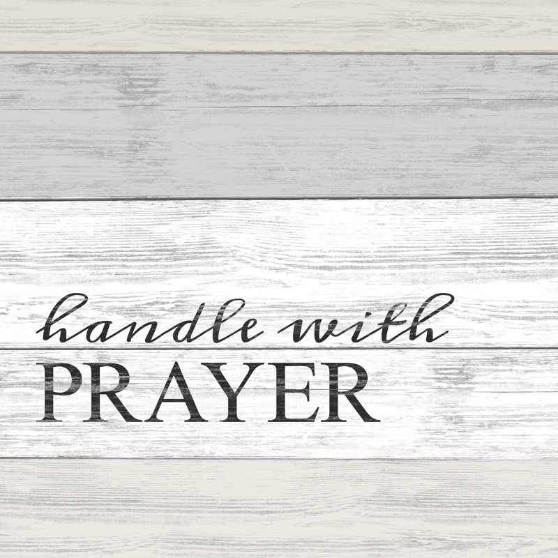 Handle Prayer Grey - Wrapped Canvas Print, 51cm H x 51cm W x 3.8cm D