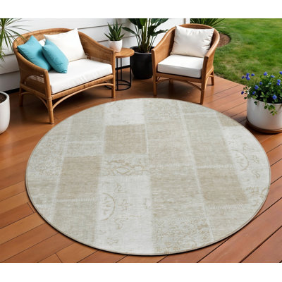Tapis 8 po beige / brun clair
