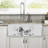 Farmhouse Kitchen Sink with Grid and Strainer