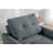 Hannah 35" Dark Gray Woven Convertible Armchair