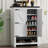 Shoe Cabinet With Doors, 7-Tier 28 Pair Shoe Cabinet Storage For Entryway,Hidden Narrow Shoe Cabinets With Adjustable Shelves, Slim Thin Shoe Rack Organizer For Hallway, Living Room-801230798