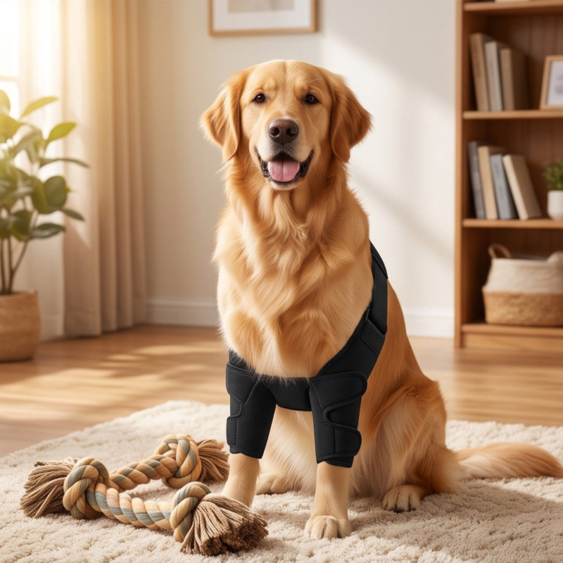 Ceramic Cat Bowl Dog Leg Brace Knee Support Adjustable Joint Protector For Front And Rear Legs Mobility Support For Small Medium And Large Dogs