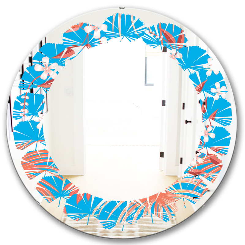 Miroir mural Leaves Foliage II, H 24 po x l 24 po