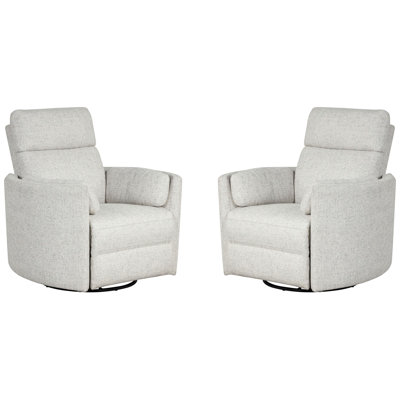 Carnesha 40" W Power Swivel Glider Recliner (Set of 2)