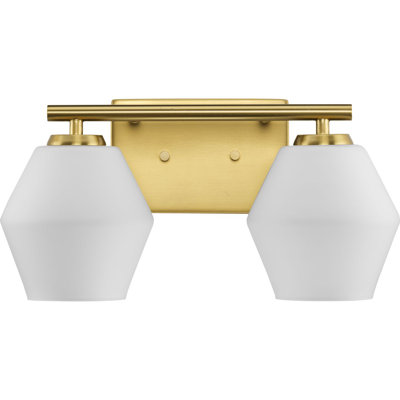 Audryna 2 Light Frosted Dimmable Vanity Light