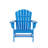 Outdoor 5-Piece Adirondack Chair With Square Coffee Table Conversation Set-134329654