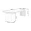 Bureau rectangulaire en bois massif brun noisette + blanc-311542163-311542166