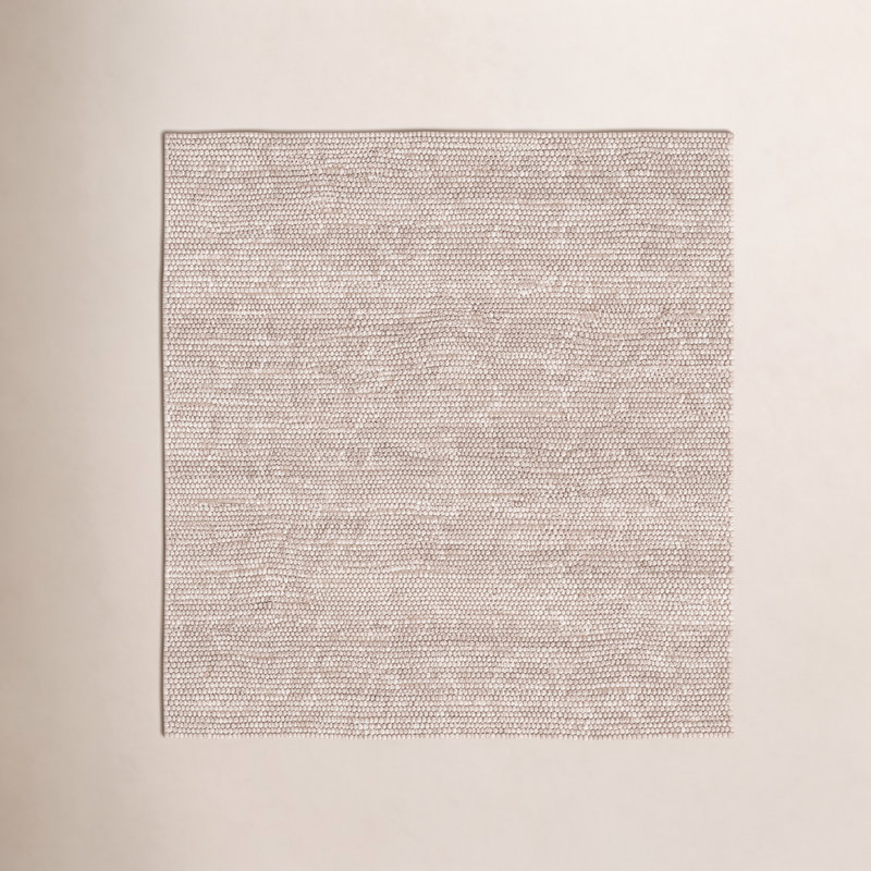 Elle Handmade Beige Rug, Rectangle 3' x 5'