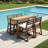 5-Piece Weatherproof Patio Furniture Set - Solid Wood Design For Outdoor Dining-424645022