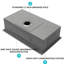 Lavabo encastrable 30 po x 18 po x 10 po - Station de travail en acier inoxydable avec design charmant