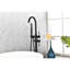 Robinet de baignoire à haut débit avec matériaux fiables et douche à main - Acier inoxydable noir mat rouillé-117432620