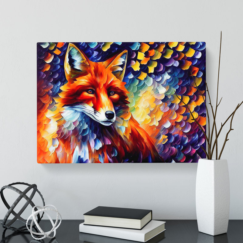 Fox Painting Vol.3 Abstract - Wrapped Canvas, 35cm H x 50cm W x 3cm D