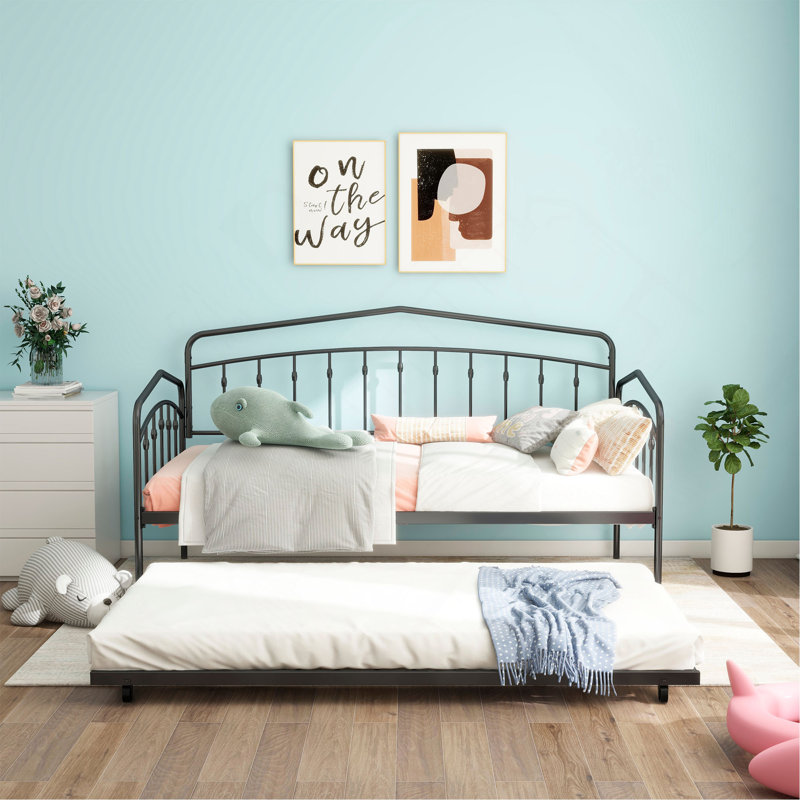 Twin Daybed With Twin Trundle, Black