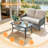 Margueritte 4 - Person Patio Conversation Set with Cushions-2004620569