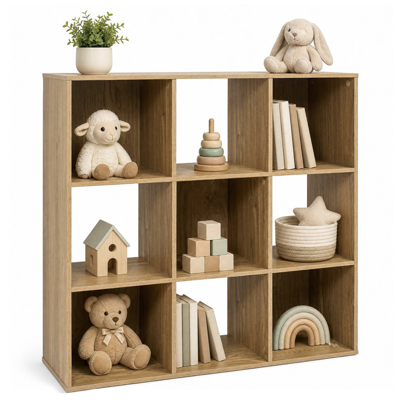 Organisateur de rangement de jouets pour enfants 9 cubes
