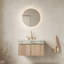 Ensemble de meuble-lavabo et lavabo flottant 30 po avec rangement, lavabo en céramique, plateau en pierre frittée