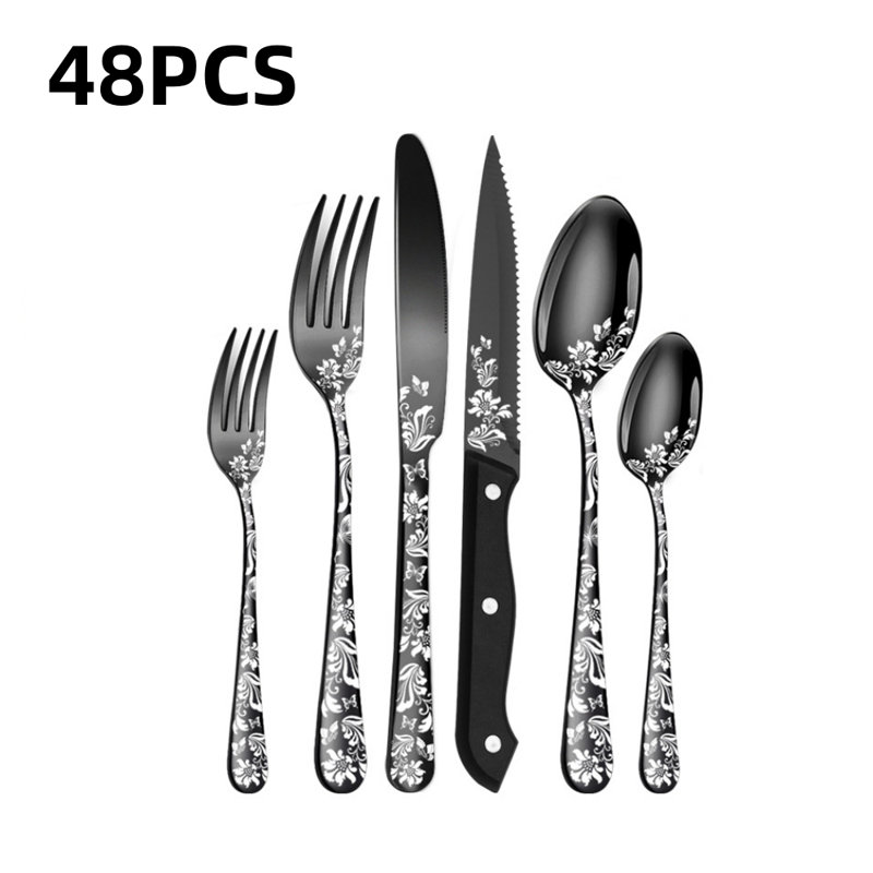 Red Barrel Studio Backadine Stainless Steel Flatware Set - Service for 8