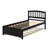 Twin Size Platform Bed Wood Bed Frame With Trundle-897327593