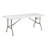 6" Rectangular Plastic Folding Event Table, Portable Banquet Table For Indoor/Outdoor Events, White