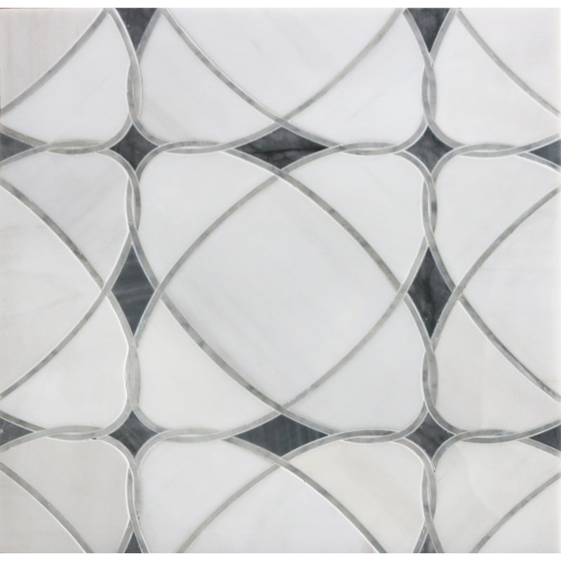 12" x 12" Marble Novelty Mosaic Wall & Floor Tile, Beige