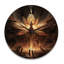 Glorious Ascending Golden Angel - Fashion Woman Oversized Wood Wall Clock-1152241008