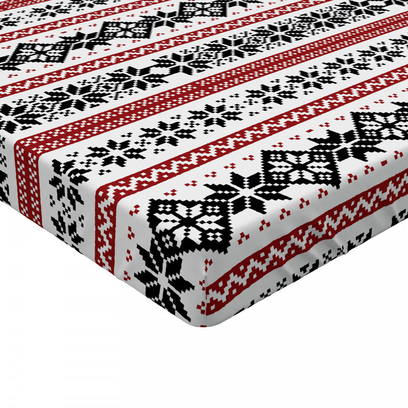 Microfiber Geometric Fitted Sheet, Full Fitted Sheet
