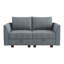 61" Square Arm Modular Loveseat with Storage Space-214142227