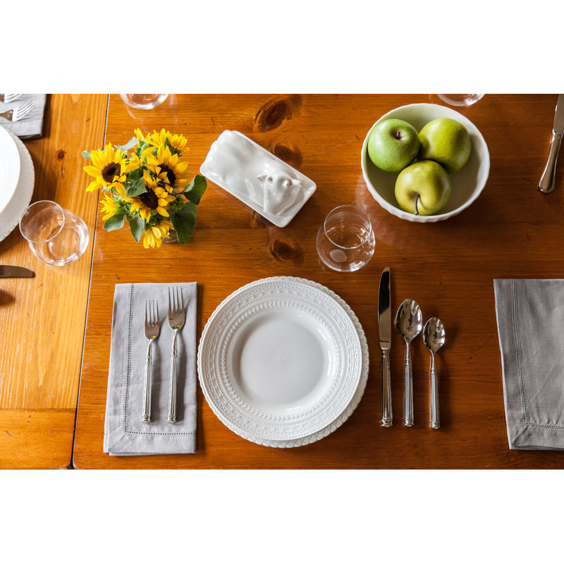Nyssa 20 Piece 18/10 Stainless Steel Flatware Set, Service for 4