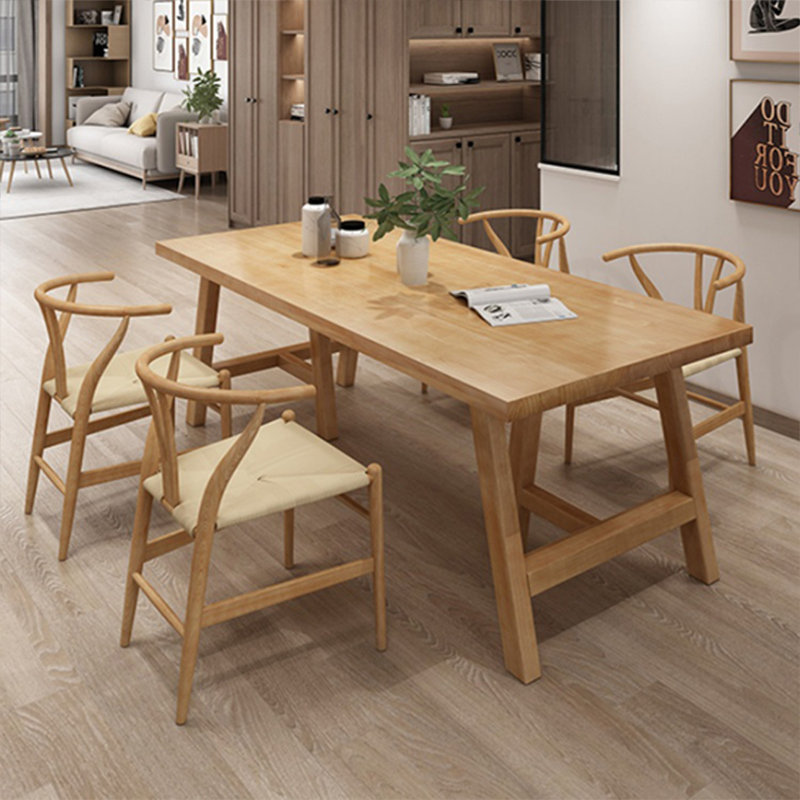 Ensemble de table en bois massif de haute qualité, H 29,52 po x L 62,99 po x l 27,56 po