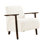 Chaise beige contemporaine pour espaces de vie avec mousse et ressorts modernes en contreplaqué de bois massif