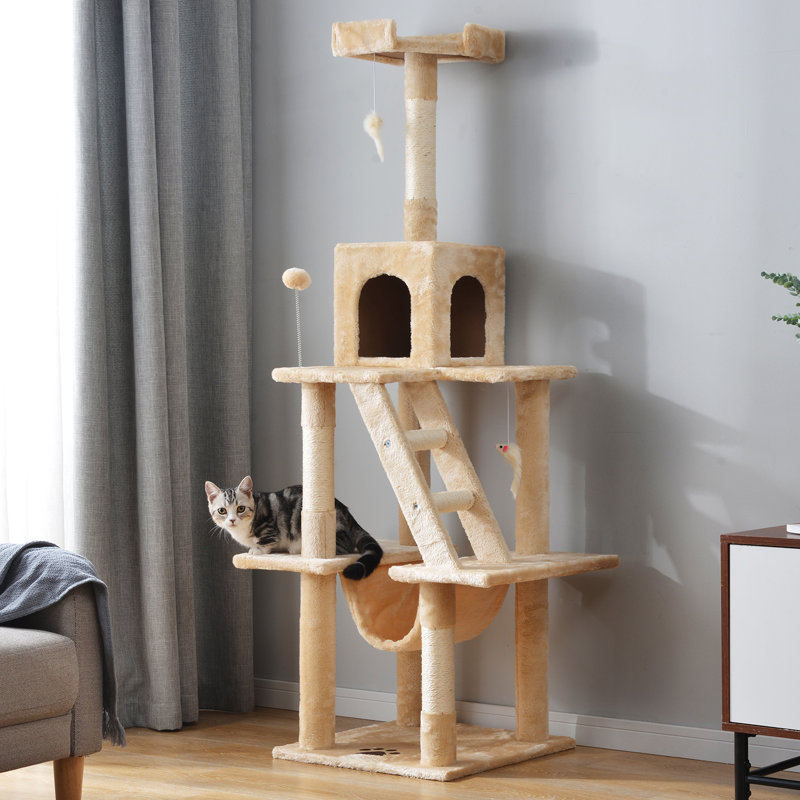 Gaffey 155cm H Cat Tree, Beige