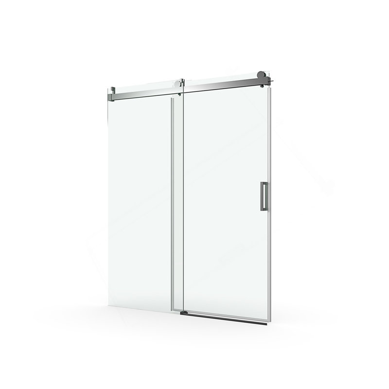 Frameless Soft-Closing Single Sliding Shower Door