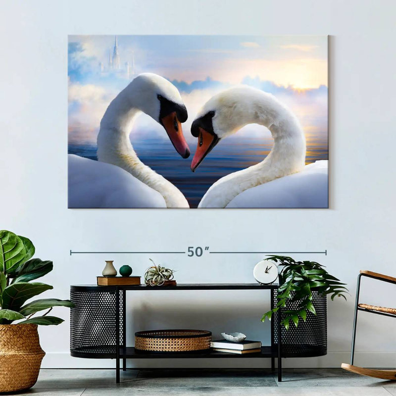 Brampt Swan Romance, 34" H x 51" W