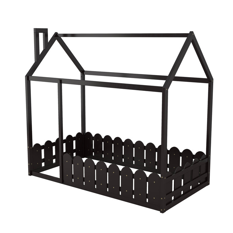 Agnesse Twin Canopy Standard Bed by Isabelle & Max, Espresso