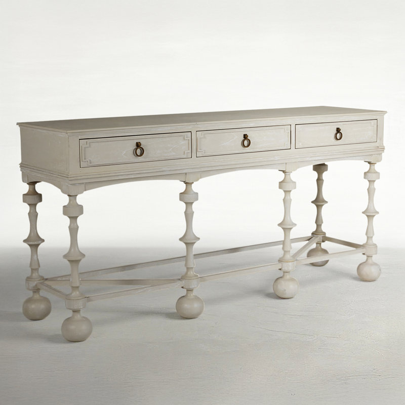 Arrington Console Table - White, Cerused White