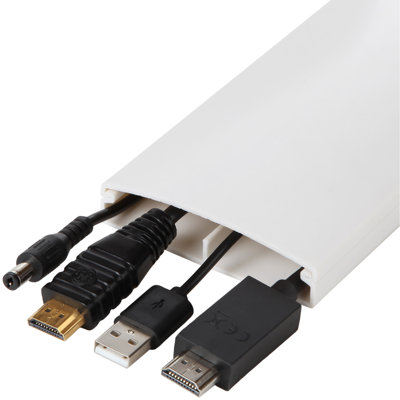 80in Cord Hider - Five 16-Inch Cord Covers for Wires on Wall - Cable Management Kit for Mounted TV or Computer Cables by Simple Cord