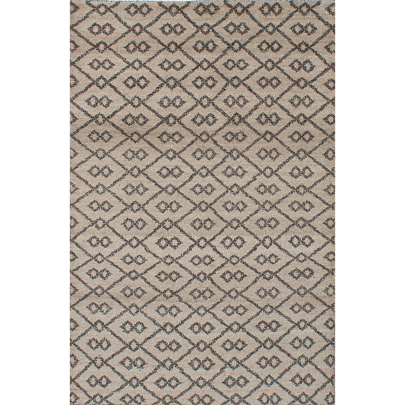 Tapis unique en laine noué à la main style Oushak des années 2010 de 5 pi 1 po x 7 pi 10 po gris Groh