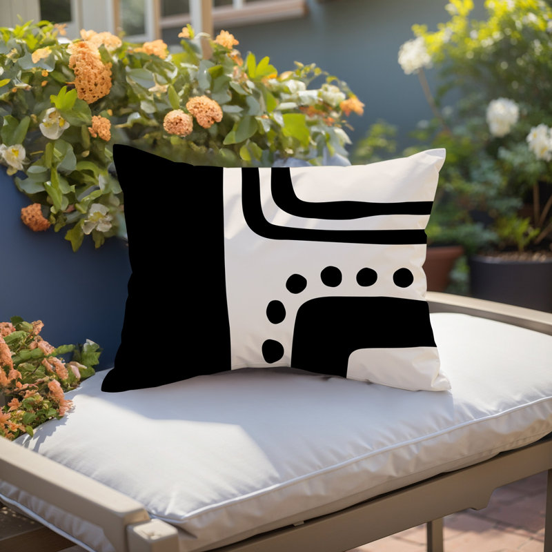 Coussin lombaire réversible intérieur / extérieur Sofi Minimalist, 18"H x 25"W, Cream