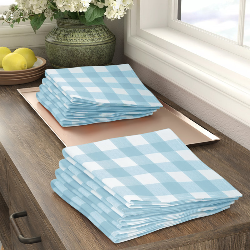 Serviette de table en coton 18 po Clarkton, Bleu pâle