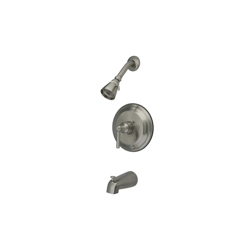Volume Control Tub and Shower Faucet, Satin Nickel
