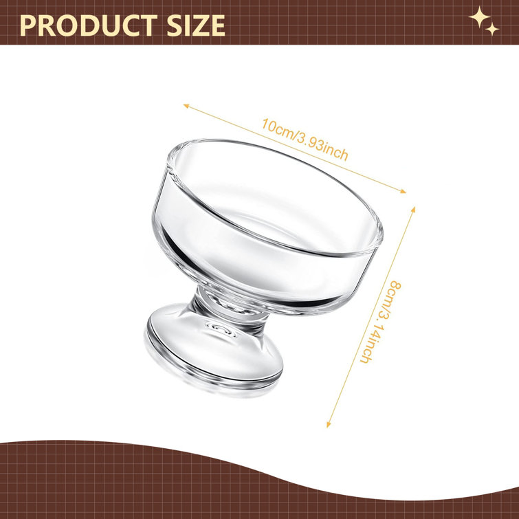 10pcs Round Glass Bowl For Serving Mini Desserts, Ice Cream, Cooking  Ingredients, Facial Mask, Etc.